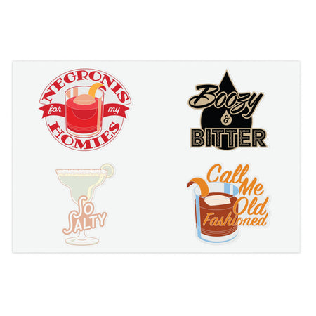 Cocktail Sticker Pack - 4 Fun Drink Stickers – Sammie Studio